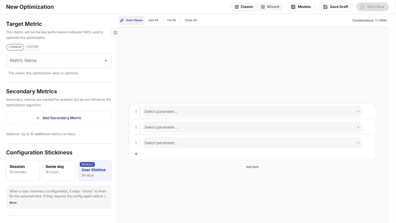 Optimization Editor Canvas